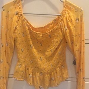 Long sleeve off the shoulder shirt